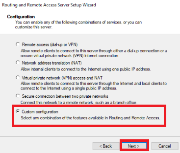 Custom configuration